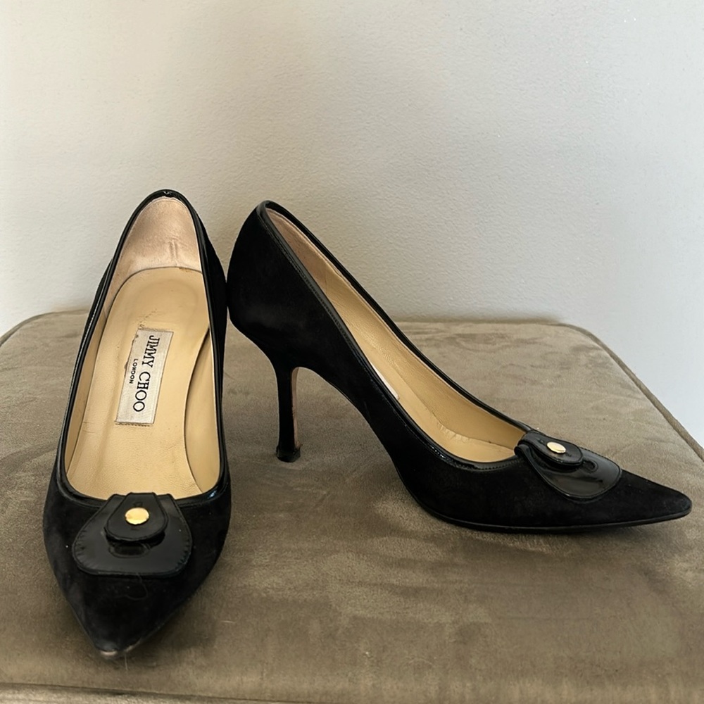 Jimmy Choo black suede pump size 37